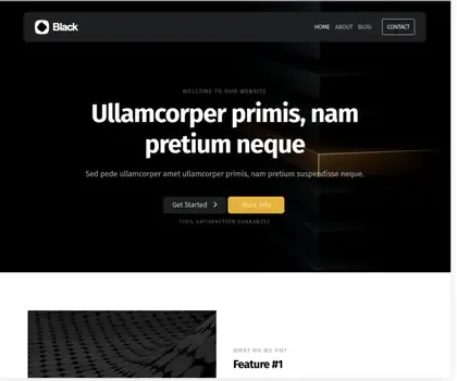 Plantilla web Black para Corporativo
