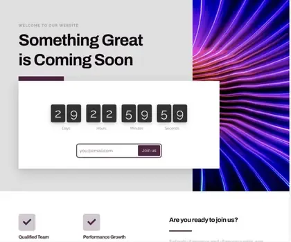 Plantilla web Coming Soon para Próximamente