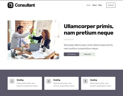 Plantilla web Consultant para Consultoría